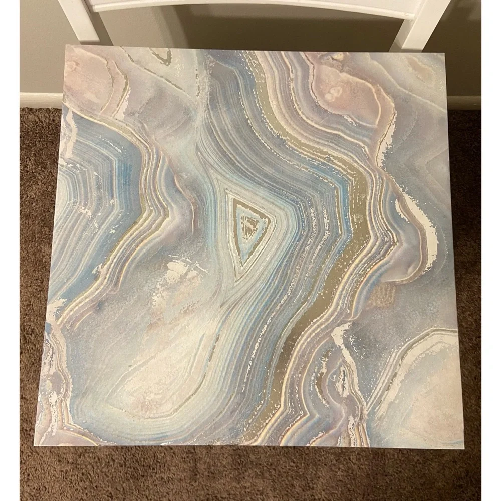 New Boutique Metallic Abstract Wrapped Canvas Set of Two